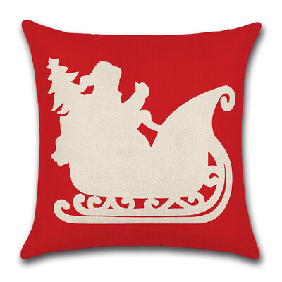 

2020 New 45x45cm Cotton Linen Merry Christmas Cover Cushion Christmas Decor for Home Happy New Year Decor Navidad Xmas Gift