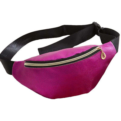 

Fashion Solid Color Zipper Fanny Pack Women Crossbody Shoulder Chest Waist Bag