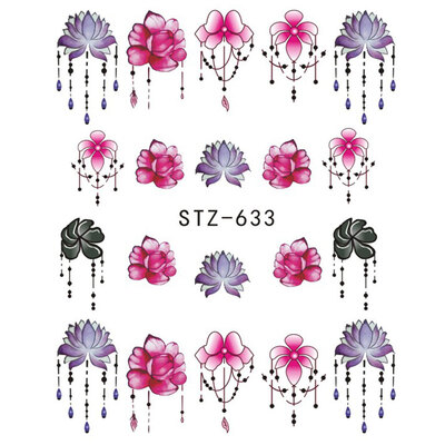 

Women Girls Flower Nail Stickers Pendant 3D Nail Art Stickers Decal Tips DIY Jewelry Manicure Tatoos