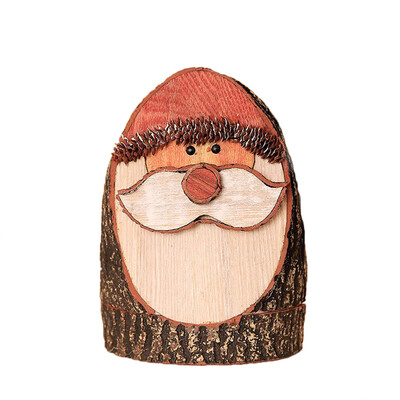 

Tailored Christmas Wooden Pile Snowman Desktop Decoration Home Party Ornaments
