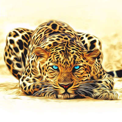 

40x50cm Artwork Unframed Leopard Animals DIY Painting by Numbers Acrylic Picture Wall Art Canvas Painting Home Decor Unique Gift