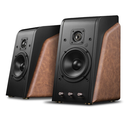 

HiVi HiVi M200 New Generation Classic HiFi Active Speaker Bluetooth Speaker Computer Speaker TV Sound Leather Brown 2019 Edition