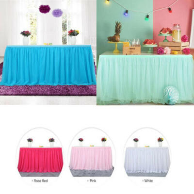 

USA 6ft Wedding Tulle Tutu Table Skirt Party Birthday Festive Baby Shower Decor
