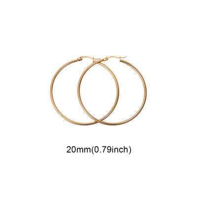 

guangxichuangshengxinfu 1 Pair Sexy Women Stainless Steel Smooth Big Large Hoop Earrings Jewelry