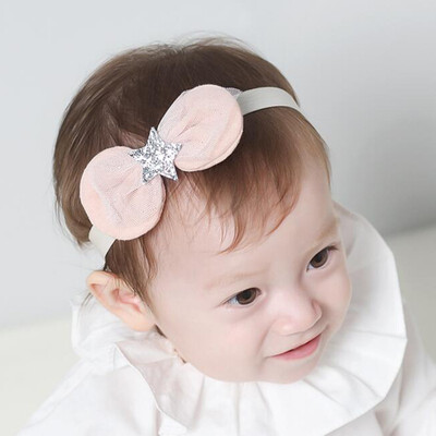 

Butterfly Knot Baby Girls Kids Hair Headband Infant Bow Headgear Kid Band Sequins Five-pointed Star Pattern Hair Accessories