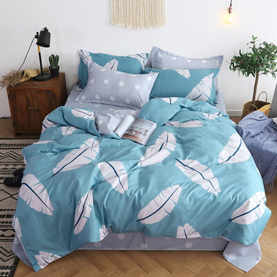 

Toponeto Four-Piece Quilt Cover Full-Size Pillowcase With Fallen Leaves