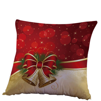 

JPGIF Christmas Linen Square Throw Flax Pillow Case Decorative Cushion Pillow Cover