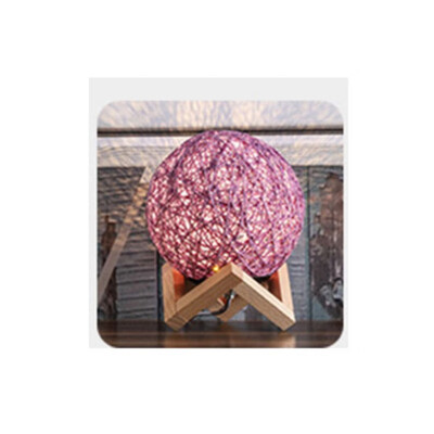 

3D LED Night Light Rattan Moon Moonlight Romance Table Moon Lamp with Stand Desk Colorful Lamp Party Home Decoration Accessories
