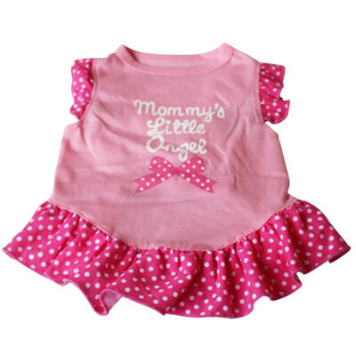 

Letters Printed T-Shirt Pets Sleeveless Dots Clothes Puppy Bow Princess Vest Size  S M L