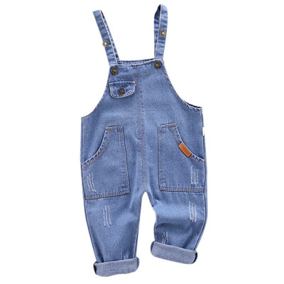 

Baby Boy Clothes Autumn Children overalls Children Pants Cotton Solid Pattern Denim Pants Spring Trousers