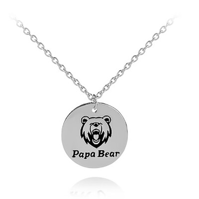 

Papa Bear Necklace Pendant Family Cute Necklaces Cartoon Bear Gifts