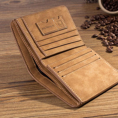 

New Men PU Leather ID credit Card holder Clutch Bifold Coin Purse Wallet Pockets