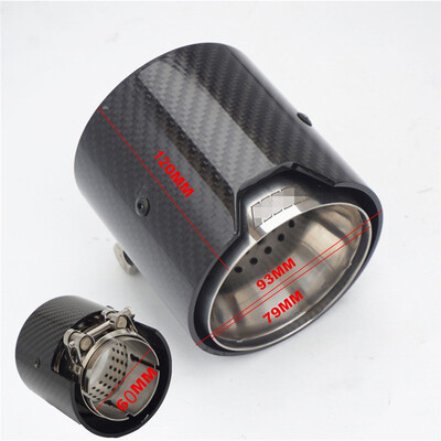 

Car Exhaust Tip Pipe Part For BMW M2 M3 M4 60mm Inlet 93mm Outlet Glossy Muffler