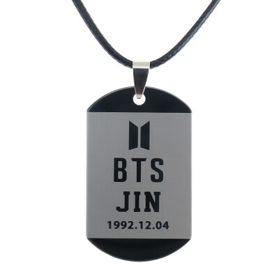 

BTS Bangtan Boys Love Yourself ANSWER Fashion Sexy Vintage Black Necklace Kpop Pendant Leather Choker Necklace