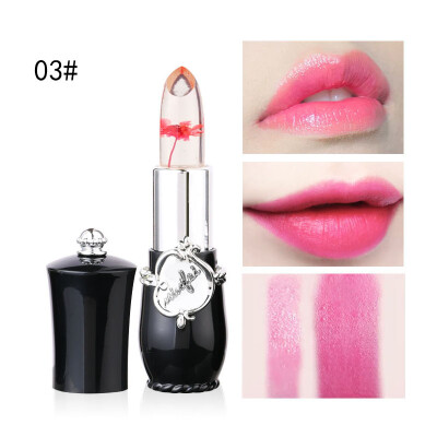 

6 Colors Waterproof Flower transparent Lipstick Nutritious Beauty Makeup Magic Temperature Color Change Crystal Jelly Lip stick