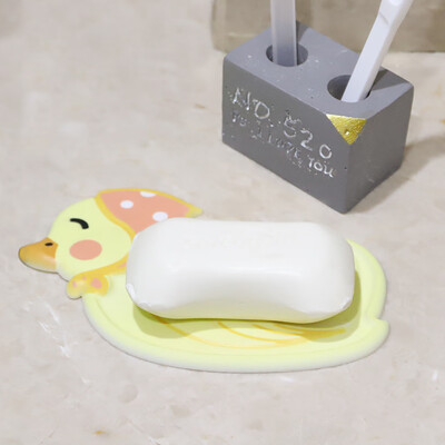 

Gobestart Fashion Environmental Soft Rubber Animal Soap Tray Soap Mat Anti-Slip PVC