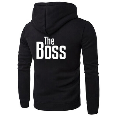 

The Boss The Real Boss Funny Couple Matching Hooded Sweatshirt Husband And Wife Hoodie Pullover Tops