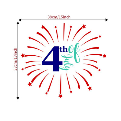 

1PC 4th American Independence Day Memorial Wall Stickers Family House Wall Stickers DIY Home Decoration Wall Art Decor Decal