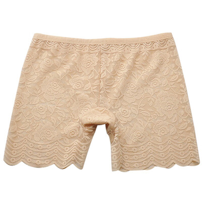 

Women Casual Shorts Women Full Lace Sexy Safe Seamless Shorts For Women 3 Colors Basic Plain