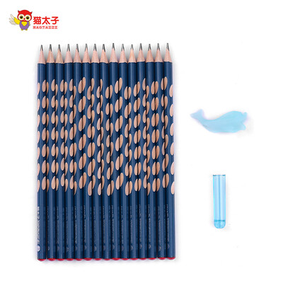 

MAOTAIZI Special Design Hole HB Pencil School Supplies Wood Triangle Pencils Packs Bulk Pencils Presharpened for Kids Writing Pos