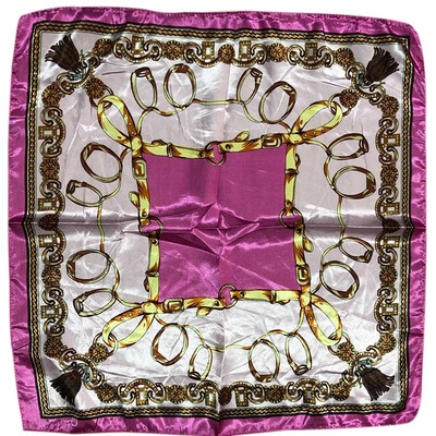 

Scarf Women Simulation Silk Small Square Scarf Wild Professional Hotel Flight Attendant Colorful Elegant Printed Neckerchief