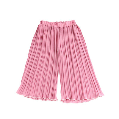 

Baby Girls Summer Wide Leg Pants Sports Casual Toddler Solid Pattern Short Trousers