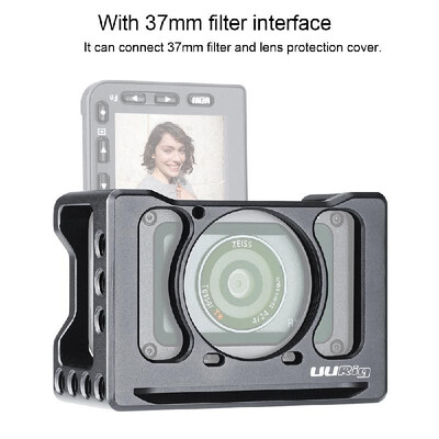 

UURig C-RX0 II Camera Cage Vlog Bracket Aluminum Alloy with Cold Shoe Mount 14 Inch Threads for Sony RX0 II Camera