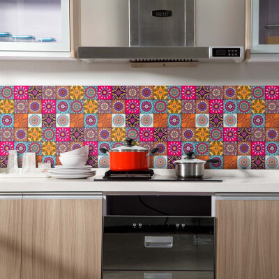 

Gobestart 60x200cm Self Adhesive Tile Floor Wall Decal Sticker DIY Kitchen Bathroom Decor