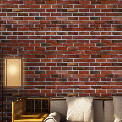 

〖Follure〗Simulation Brick Stone Rustic Effect Self-adhesive Wall Sticker Home Decor A
