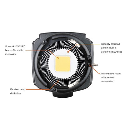 

Godox SL-100W 6500LUX Studio LED Continuous Video Light Bowens Mount