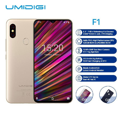 

Non-EU Version UMIDIGI F1 Mobile Phone Android 90 63Inch FHD 128GB ROM 4GB RAM Helio P60 Octa Core 5150mAh 18W Fast Charge NF