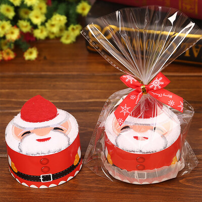 

JPGIF Santa Claus Snowman Christmas Tree Cake Modelling Cotton Towel Creative Gifts