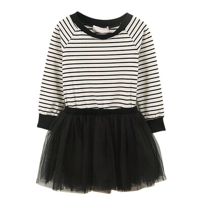

Baby Girl Clothes Christmas Dress Long Sleeve Striped Stitch Fashion Kids Dress For Girls Autumn Children Clothing Princess Dres