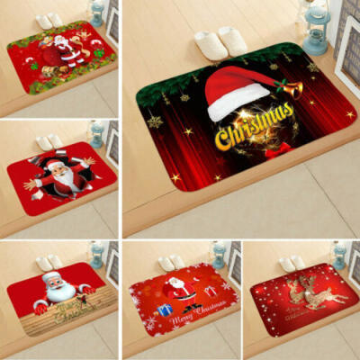 

Christmas Door Mat Santa Claus Floor Carpet Antislip Rug Xmas Home Decor 40x60cm