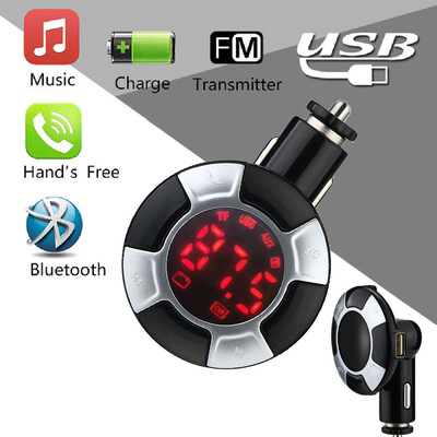 

〖Follure〗Wireless Hands-Free Q7 2USB Charge LED MP3 Bluetooth Car FM Transmitter With MIC