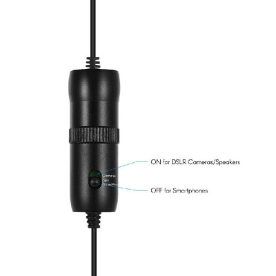 

ACEMIC Single Head Lavalier Microphone Mic Lapel Clip-on Omni-directional Condenser with 65mm Adapter for Smartphone DSLR PC Camc