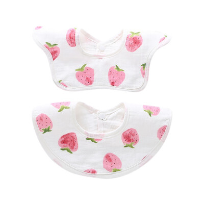 

Bobora Baby Supplies 360 Rotating Cotton Cartoon Flower Print Saliva Thickened Dark Feeding Bib 2 pieces 0-3Y Boy Girl