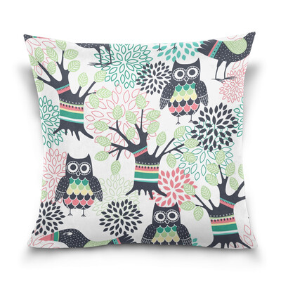 

ALAZA Thanksgiving Throw Pillow Cover 16 X 16 inch Cushion Cover with Forest Pattern Printed Pillowcase