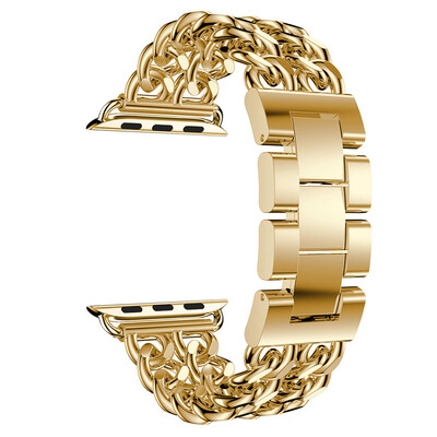 

〖Follure〗Double Row Cowboy Chain Metal Watch Band For Apple Watch Series 4 40mm