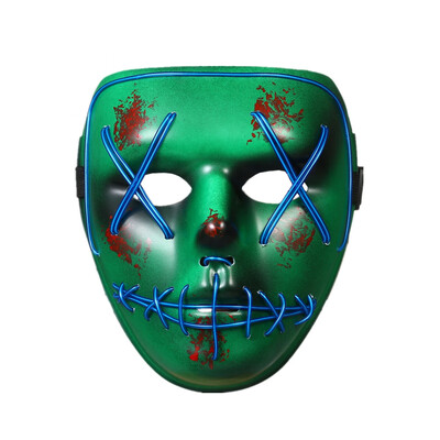 

Frightening Wire Halloween LED Light up Mask for Festival Parties