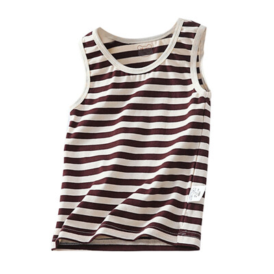 

Kids Underwear Model Cotton Girls Stripe Tops Solid Color Girls Vest Children Singlet Tops Undershirt for 2-7 Years