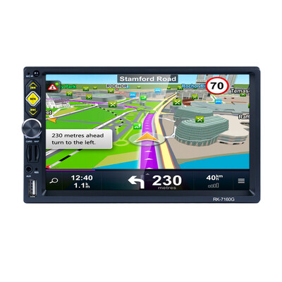 

7" Double 2 Din 1080P HD Car Radio Video Stereo GPS Mirror Link for Android iOS with RDSAMFM Camera Free 8G Map