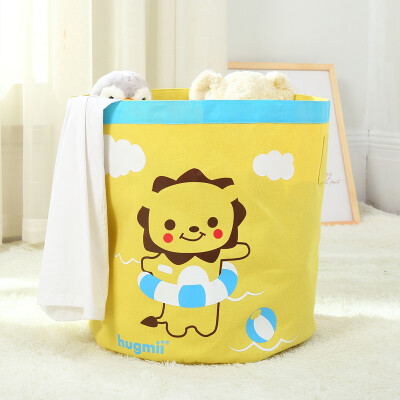 

Hagmei hugmi hamper dirty clothes storage bucket fabric folding toy storage bin ZYNS7631 yellow lion