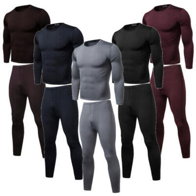 

US Thermal underwear sets Men Winter Long Sweat fleece quick drying thermo