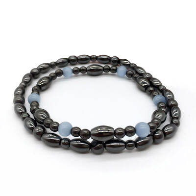 

Fashion Weight Loss Bracelet Hematite Round Beads Bracelet For Men&Women