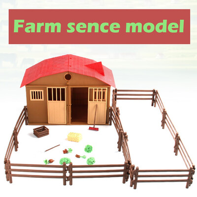 

〖Follure〗Simulated Playing Model Farm House Children Play House Animal Model Scene