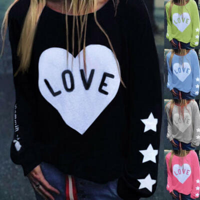 

Womens Long Sleeve Hoodies Sweatshirt Jumper Hooded Pullover Tops Blouse Coat