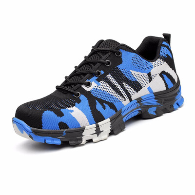 

Construction Mens Outdoor Plus Size Steel Toe Cap Work Boots Shoes Men Camouflage Puncture Proof Safety Shoes Breathable
