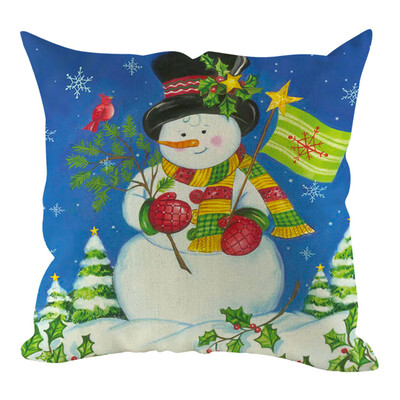 

Siaonvr Christmas Pillow Cover Pillowcases Decorative Sofa Cushion Cover Home Decoration