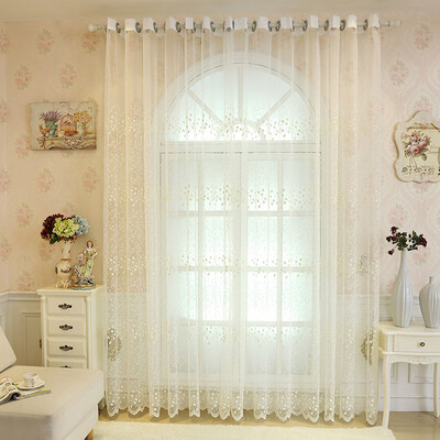

Flower Sheer Voile Door Window Curtain Drape Panel Valances For Living Room Bedroom Window Curtain